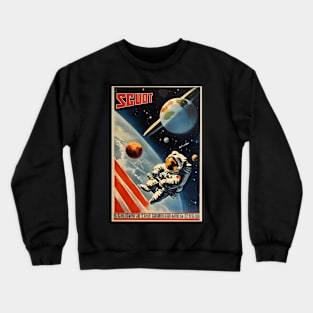 Russian cosmonaut in space Crewneck Sweatshirt